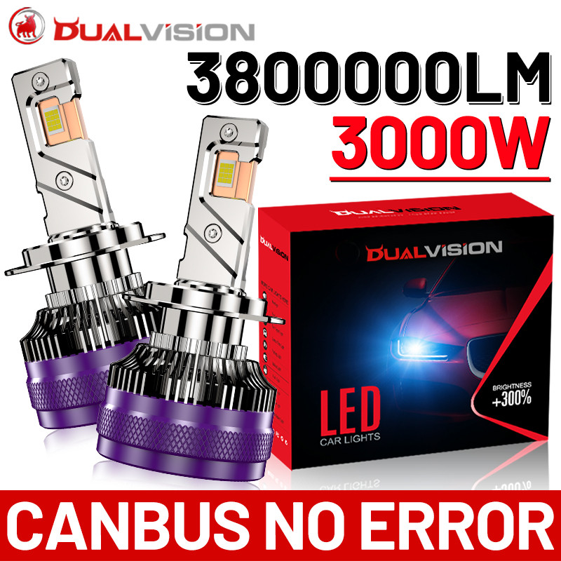 Dualvision 3800000LM 3000W H4 H7 H11 LED CANbus K5C K6C H1 H8 9005 9006 HB3 HB4 9012 HIR2 Led Headli