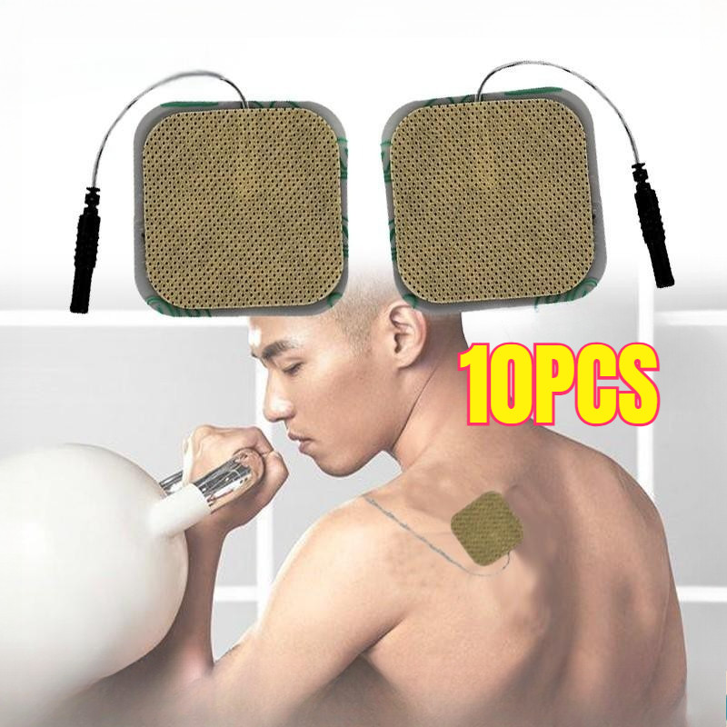 10pcs Pad Tens Kancing Electrode Pads 5*5cm Pad Elektroda Tens Pads Electrode EMS Bantalan Elektroda