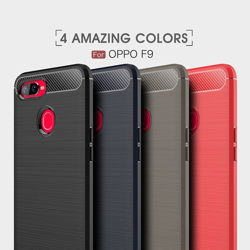 Case Oppo F9 Softcase Brushed Armor Cover Casing Oppo F9