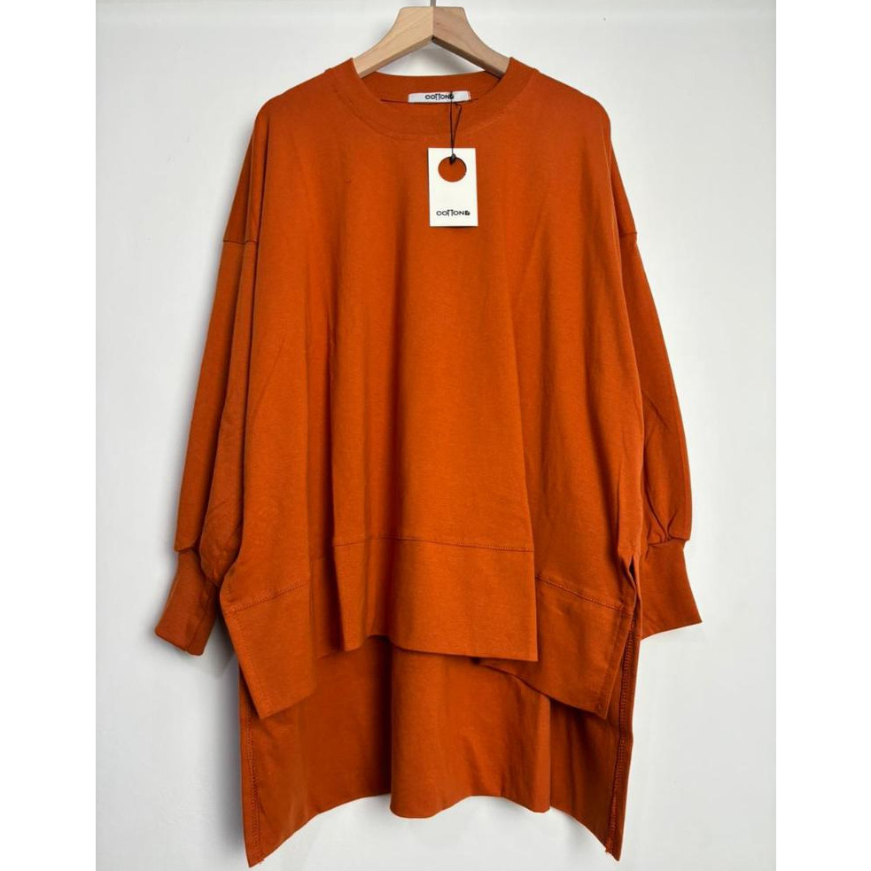 ERVINA.ID Kaos Tunik Wanita Baju Atasan Oversize Terbaru Kekinian Kaos Polos Big Size Jumbo ld 130