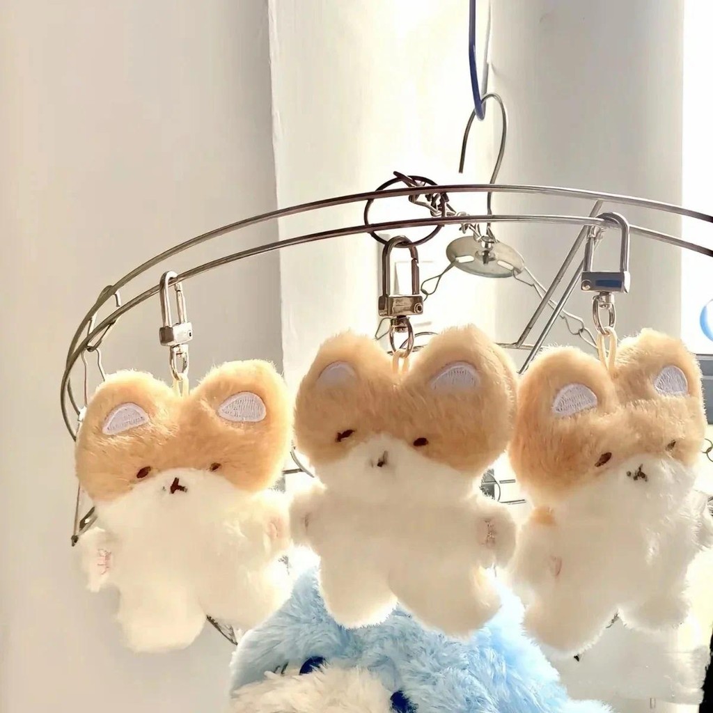 10cm KPOP BaekHyun Plush Doll Keychain Pop-up Store Mini Catcher Plush Doll Keyring BBH Bag Pendant 