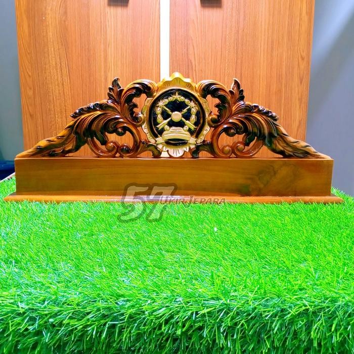 

Papan Nama Kayu Jati Ukir Jepara -Papan Nama Jabatan Bisa request - finishing