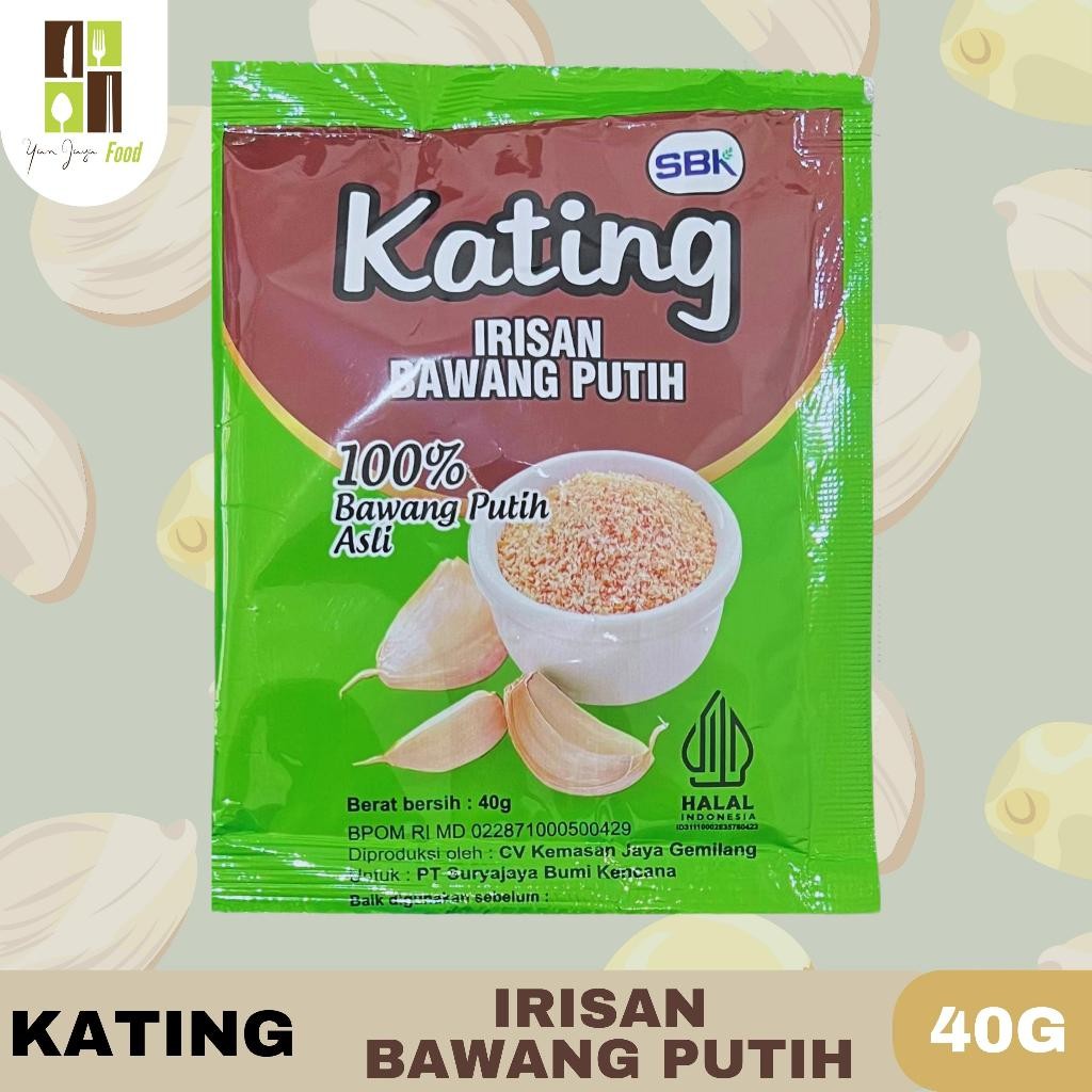 

Kating Irisan Bawang Putih 40g - 1PCS / Irisan Kecil Kasar Bawang Putih / 100 % Bawang Putih Asli / besar