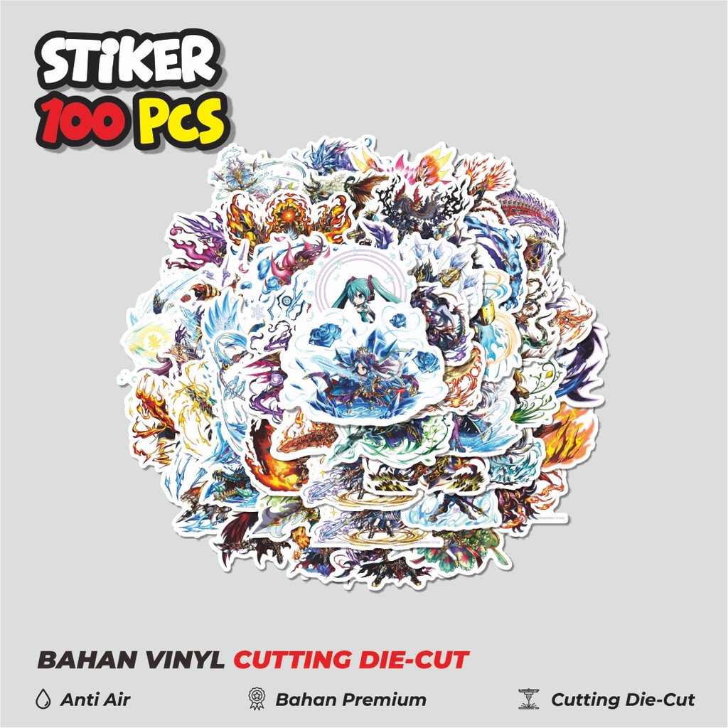 

Terbaru! 50 pcs Stiker Game Series Brave Frontier Karakter Mix 5 Dekorasi Lucu Kreatif untuk Notebook, Skateboard, HP