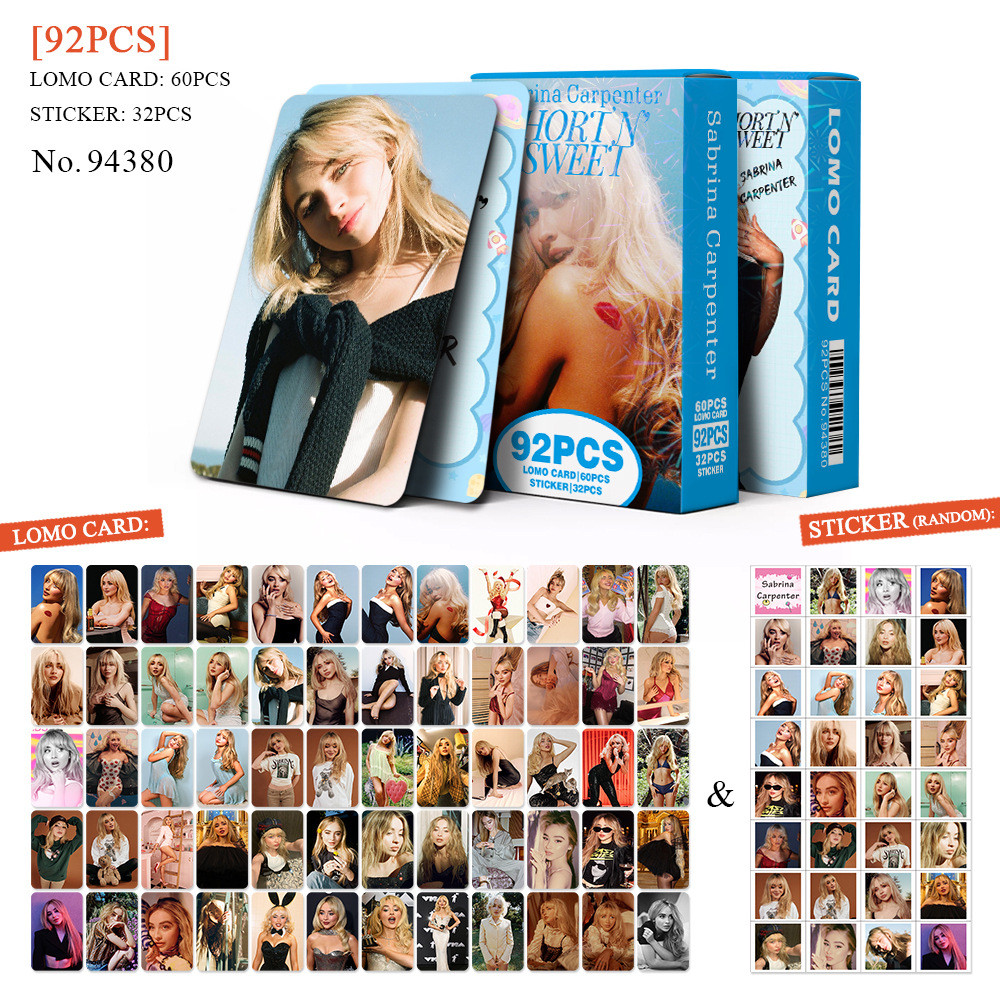 

92 pieces of small cards Sabrina Carpenter photo card greeting card LOMO card fan support card collection present