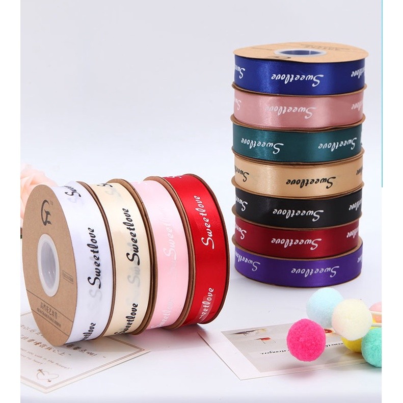 

[1ROLL 45YARD] Pita Satin Import Sweetlove - Pita Sweet Love 2,5 - Ribbon gift Hampers