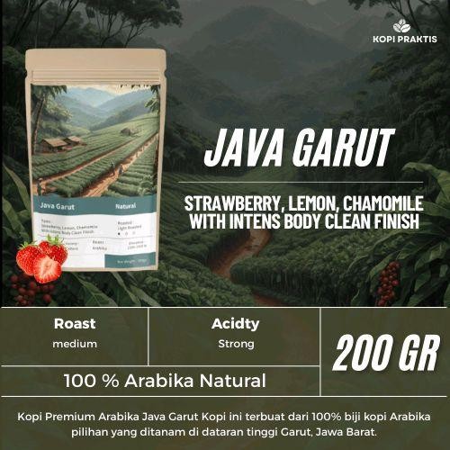 

ROASTED BEANS ARABIKA NATURAL JAVA GARUT 200 GR | BIJI KOPI SANGRAI | Coffee - GILING HALUS