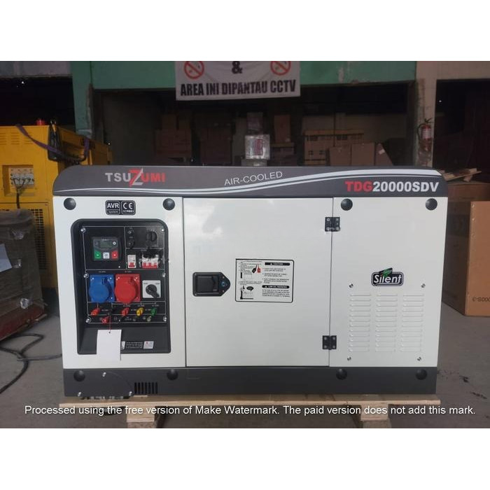 Genset 20 kva diesel 3 phase TSUZUMI TDG20000SDV Silent Diesel Generator