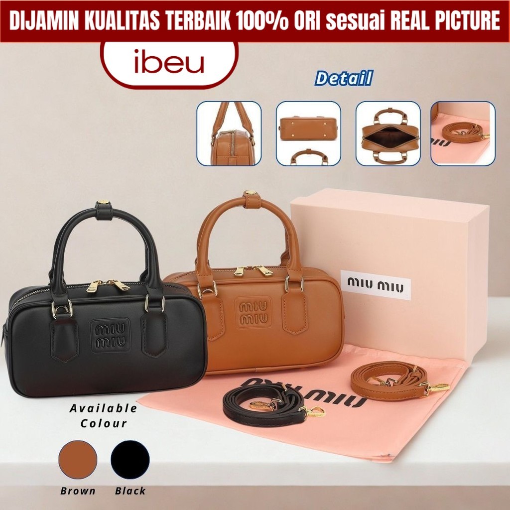 Tas Wanita Mewah Miu Miu Branded Premium Import – Handbag Selempang Kulit Elegan