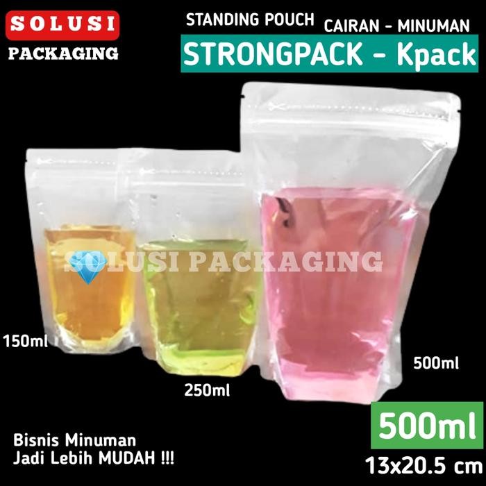 

DRINK PACK 500ml STANDING POUCH PLASTIK KPACK MINUMAN CAIRAN PUDOT