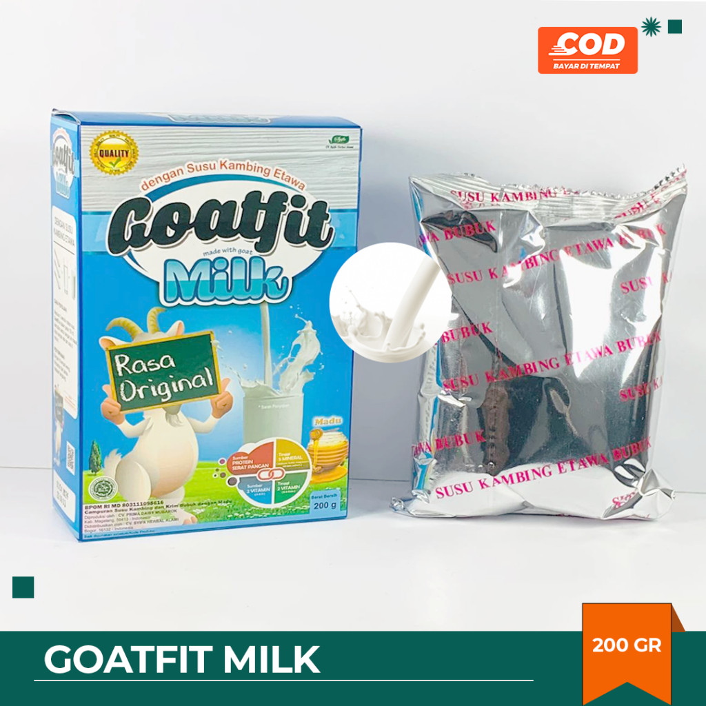 

SUSU KAMBING GOAFIT ETAWA / SUSU KAMBING PLUS ROYAL JELLY 200GR ORIGINAL