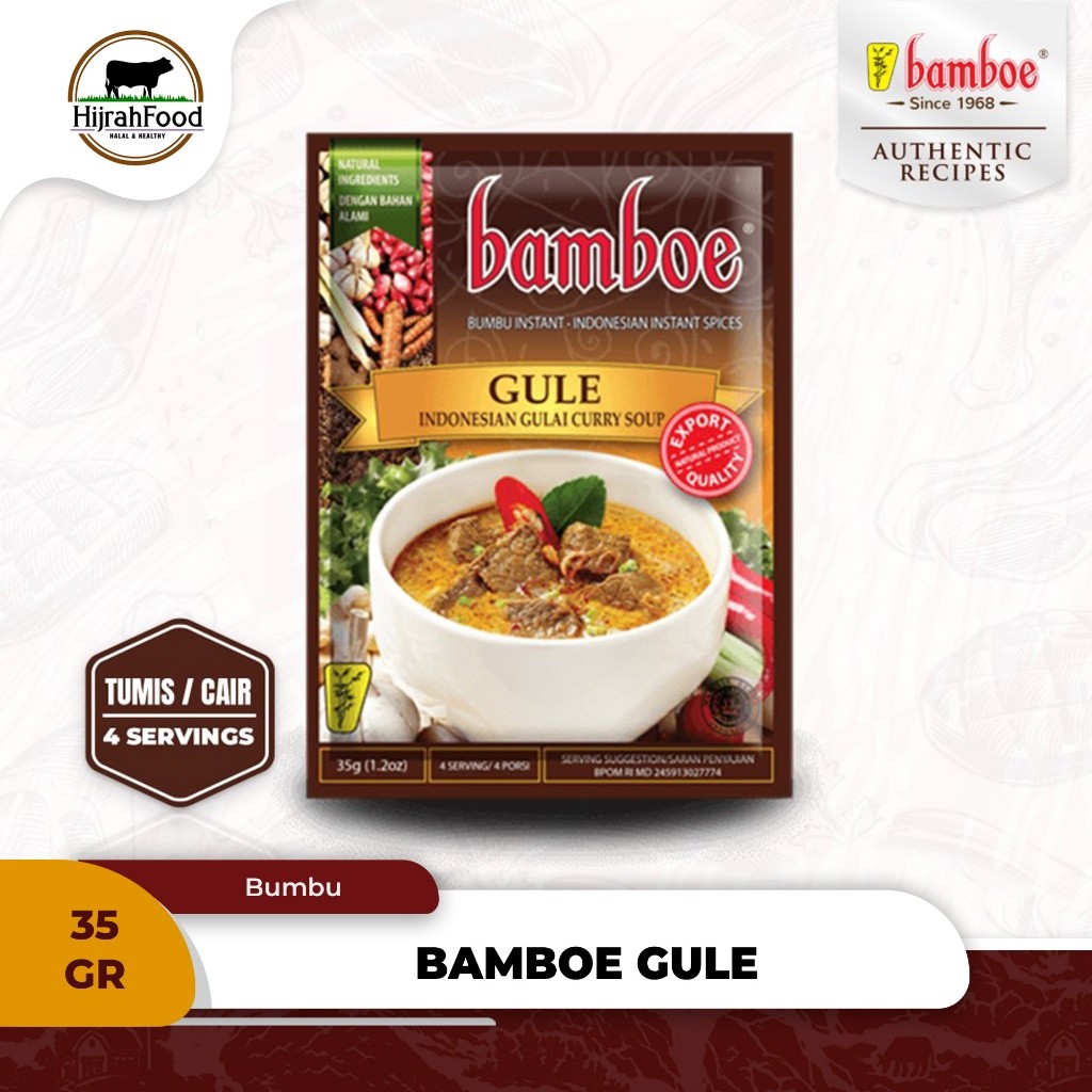 

Bamboe Bumbu Gule / Gulai | Indonesian Gulai Curry Soup Spice Mix - (Qty. 35 gr)