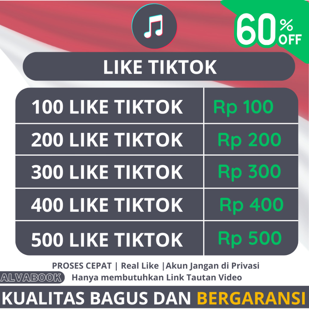 LIKE TIKTOK TERMURAH PROSES CEPAT BERGARANSI