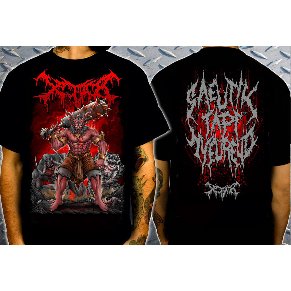 Kaos XTAB - SAEUTIK TAPI NYEREUD Premium tshirt kaos band metal deathmetal xtab distro