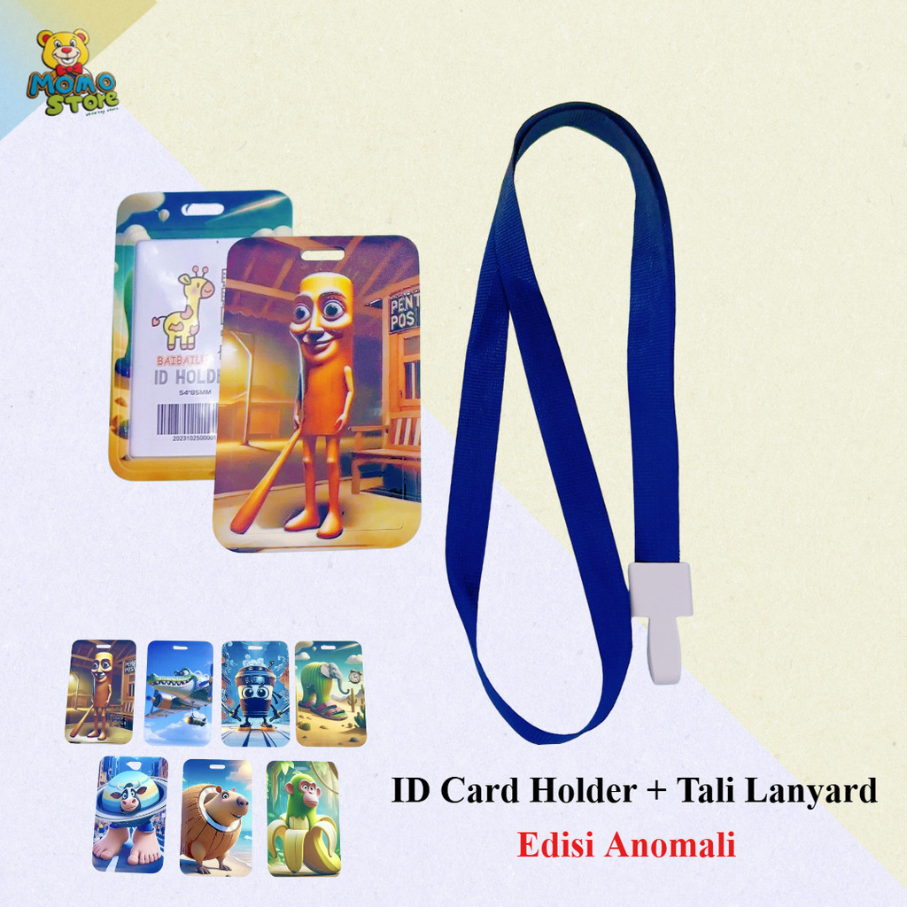 

Holder ID Card Karakter Lucu Tempat Kartu PVC Transparan Dengan Lanyard Tali Gantung Anomali