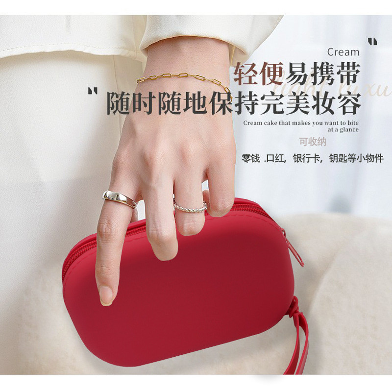 Anti Air Silikon Tas Kosmetik Multifungsi Penyimpanan Kabel Data