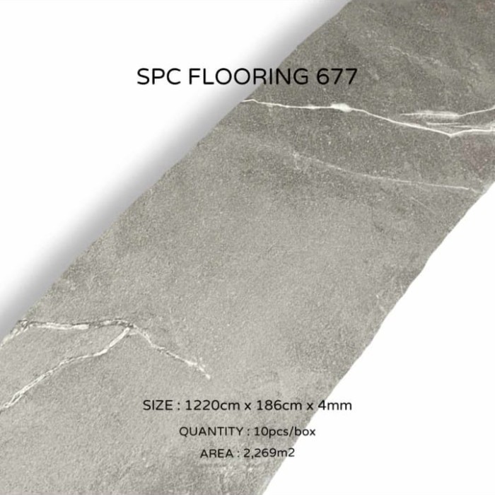 SPC FLOORING / LANTAI SPC 4mm + 1mm (include foam)