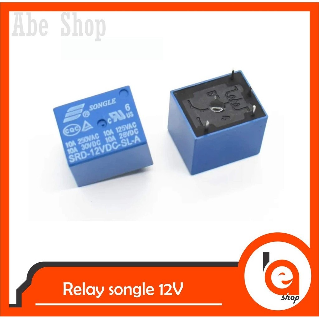 Relay 12V 10A 12 V 10 A Songle 12VDC 4 5 kaki 5p 4p PCB DC Murah High Quality