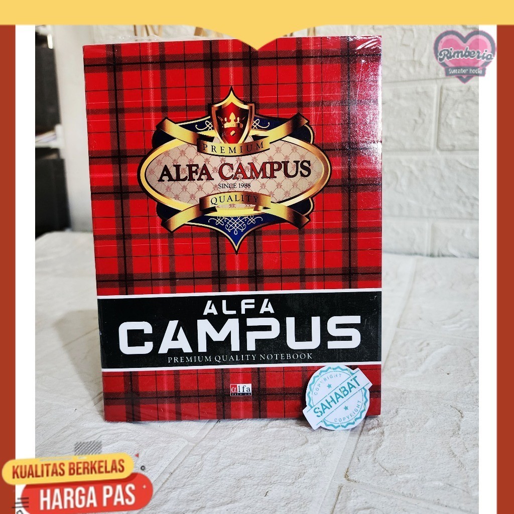 

BUKU TULIS ALFA CAMPUS 38 LEMBAR (10PCS) UKURAN KWARTO/PENDEK