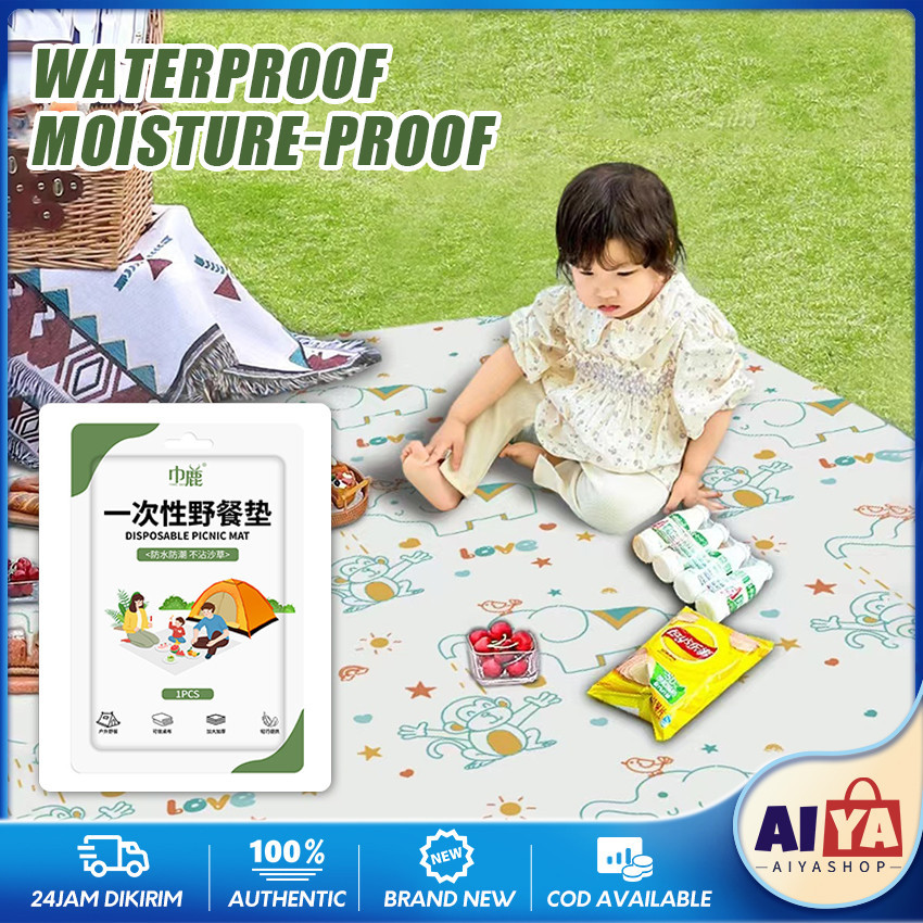 Tiker Piknik Waterproof Jumbo 200X230Cm Disposable Tikar Piknik Lipat Tebal / Alas Duduk Saat Piknik