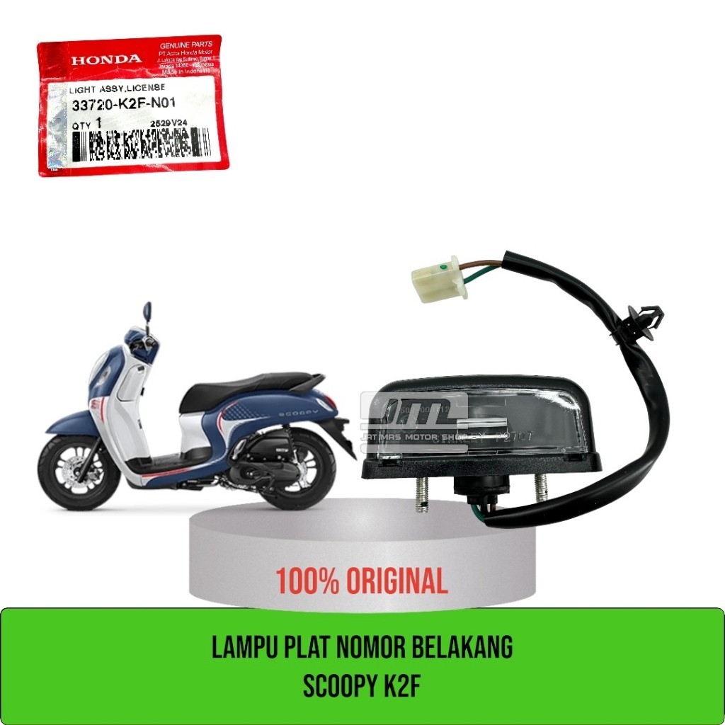 Lampu plat nomor belakang scoopy K2F 33720-K2F-N01