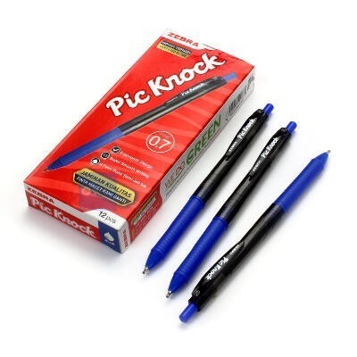 

promo ✨ -Pulpen / Pen Zebra PICKNOCK 0.7MM PER LUSIN - Biru