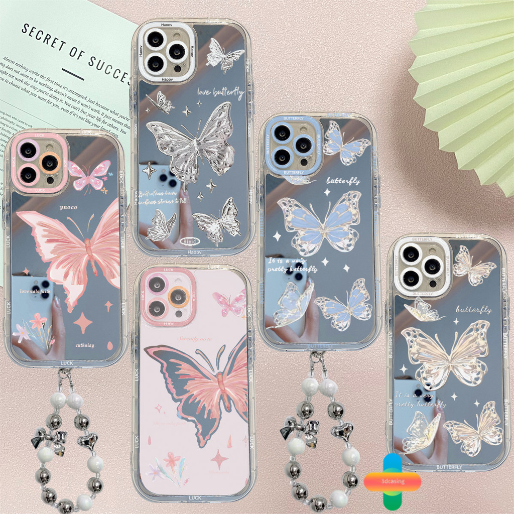 3d Casing Lunak Kupu kupu Fantasi Untuk Case OPPO A38 A18 A54 A16 A17 A57 A15 A77 A5s A12 A7 A17K A3