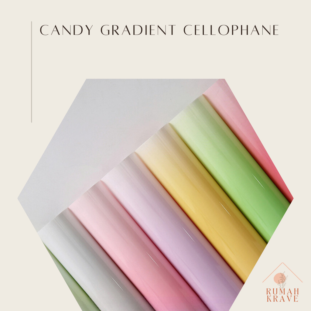 

RUMAH KRAVE - Candy Gradient Cellophane Wrapping Ombre Kertas Buket