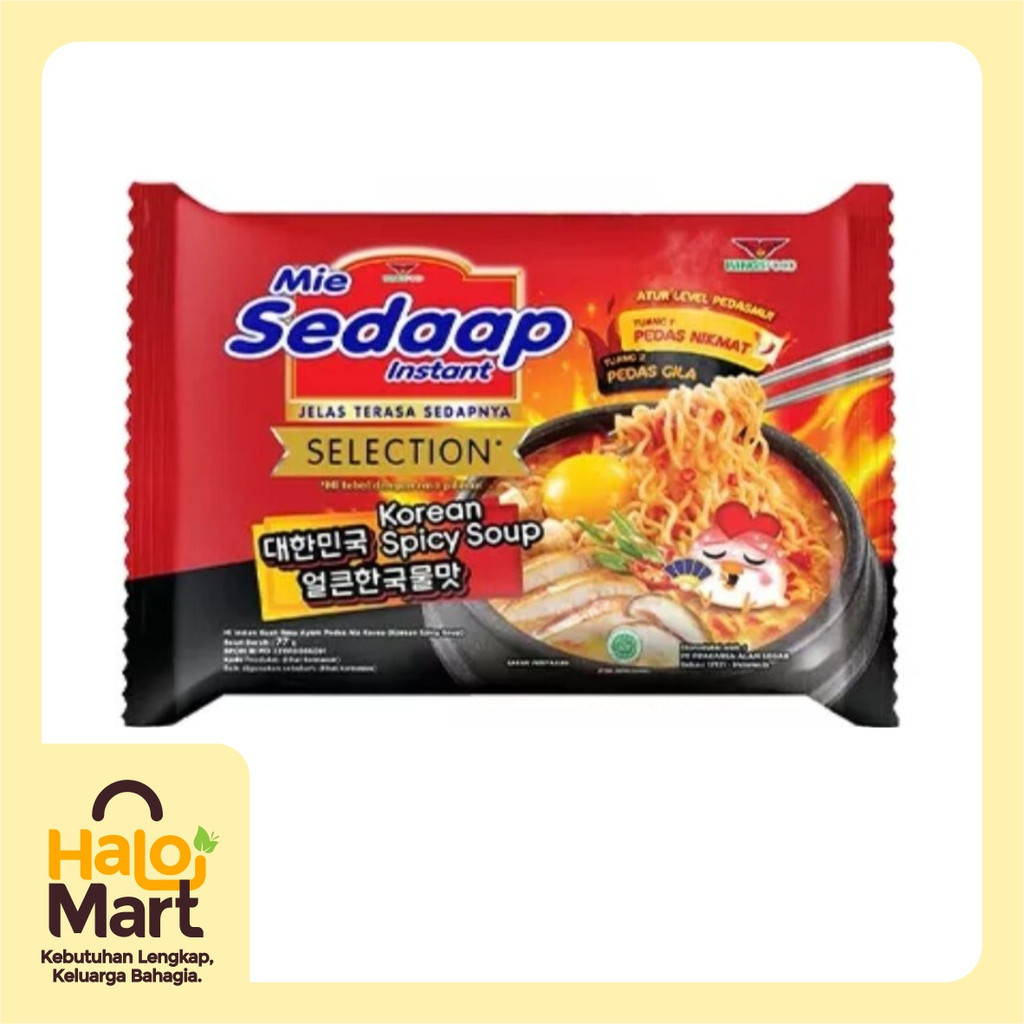 

SEDAAP MIE KOREAN SPICY SOUP BAG 77GR