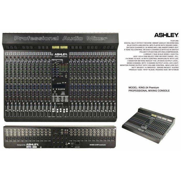 MIXER ASHLEY KING 24 PREMIUM KING24 PREMIUM KING24PREMIUM 24 CHANNEL