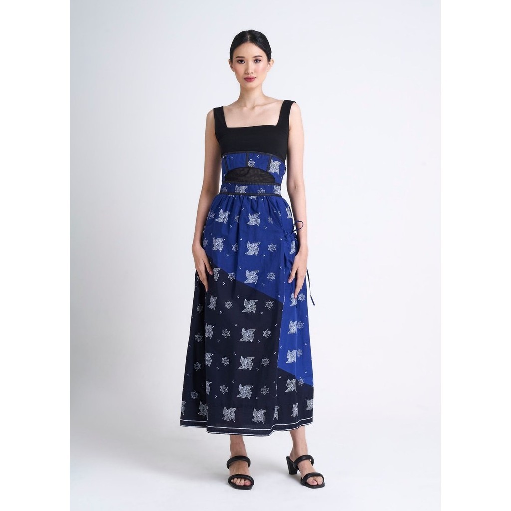 Black-Blue Ambara Batik Skirt