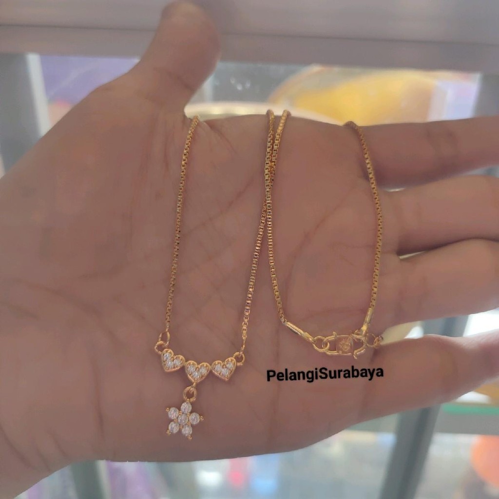 Pelangi Official - Kalung Liontin Lovo Bunga