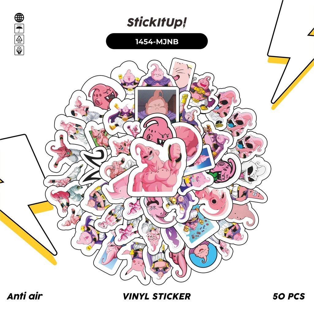 

COD✨ 100 Pcs Stiker Pack Majin Buu Dragon Ball Lucu Aesthetic Vynil Waterproof untuk Freebies Sticker Buku Journal Casing HP Laptop