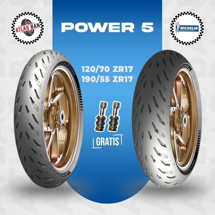 Paket Ban Motor Supersport MICHELIN POWER 5 120/70 - 190/55 ZR 17