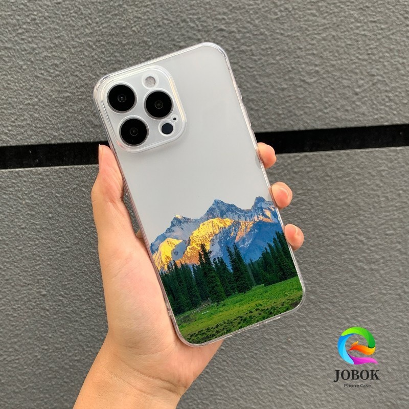 Casing Iphone Aesthetic Pemandangan Realistis  Case Bening Clear Case Iphone 13 12 11 PRO MAX 14 15 