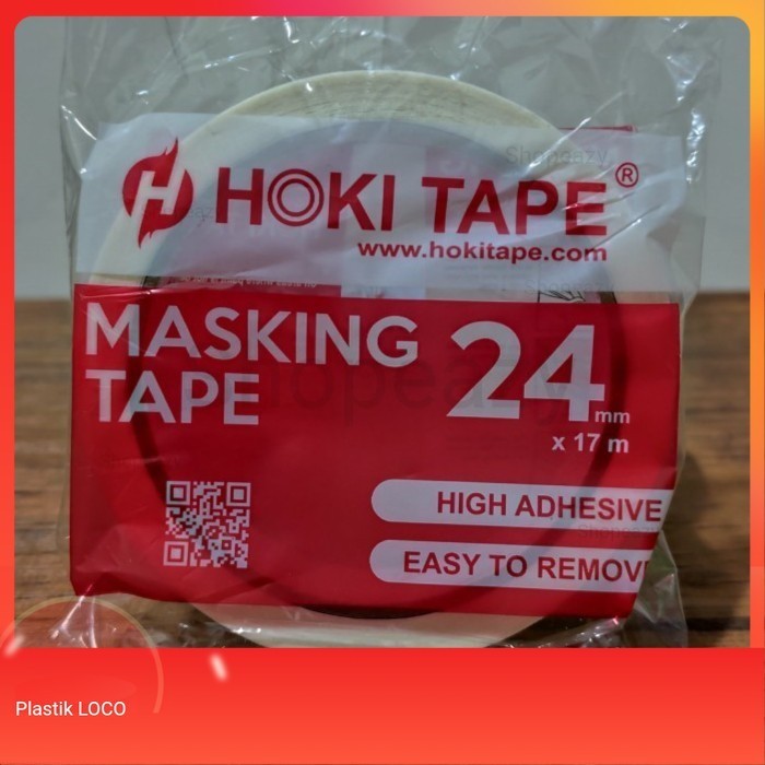 

6 Roll Masking Tape/Isolasi/lakban kertas Hoki Tape 24mm x 20yard - kualitas terbaik