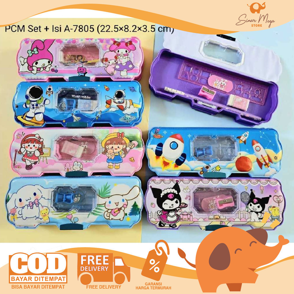 

Fancy Pencil Case Magnet Set Lengkap + Isi A-7805 Tempat Pensil MOTIF RANDOM