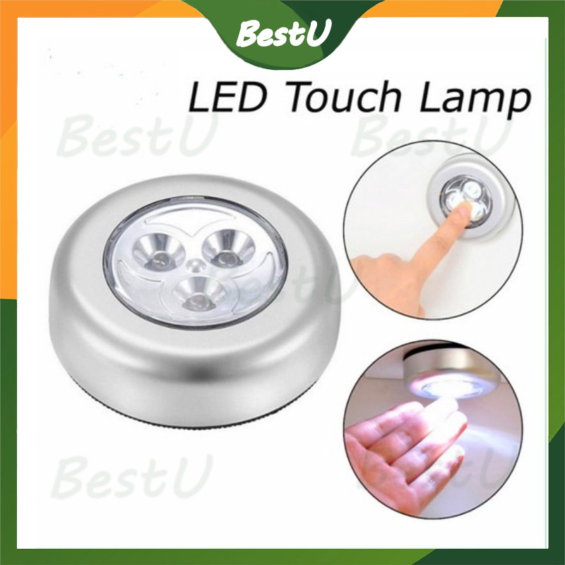 Lampu Darurat Bulat LED /Lampu EMERGENCY Tempel LED Bulat /Lampu Tempel Klik 3mata LED /Lampu Emerge