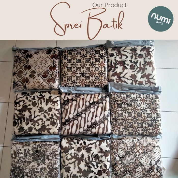 Sprei Batik Abdul 200x200 Motif Cap Sogan Bahan Adem Termurah - 160x200 -L31