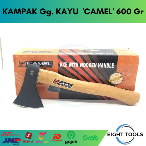Kampak / Kapak Gagang Kayu CAMEL 600 gram