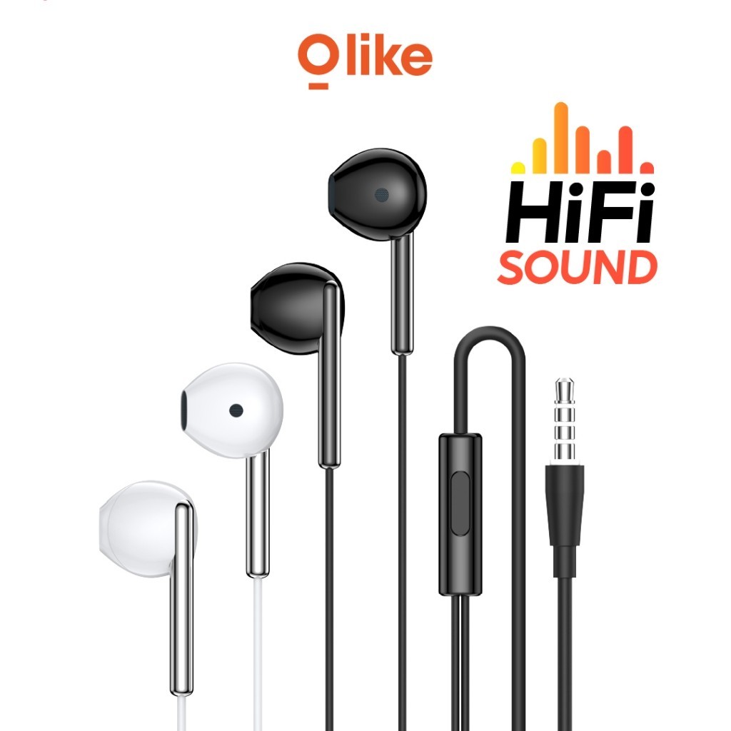 Headset Olike E201 Superbass Non Karet Busa Handsfree Wired Earphone Mic Earphone Bass Olike E-201 O