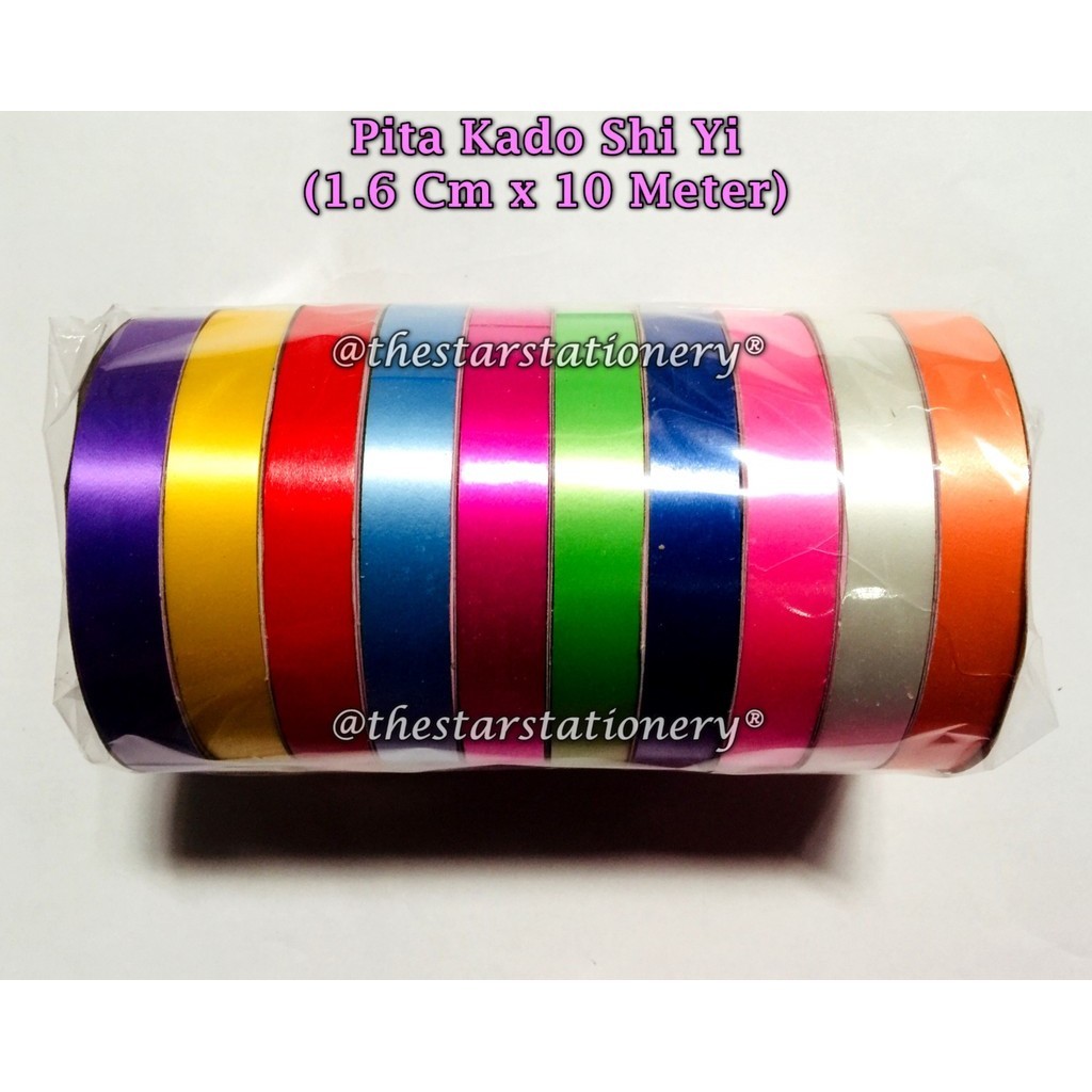 

(1 SLOP Isi 10 Biji) GROSIR Pita Kado Mix 10 Warna Lebar 16 Mm x 10 M / Pita Kado GXIMP Shi Yi 3/4