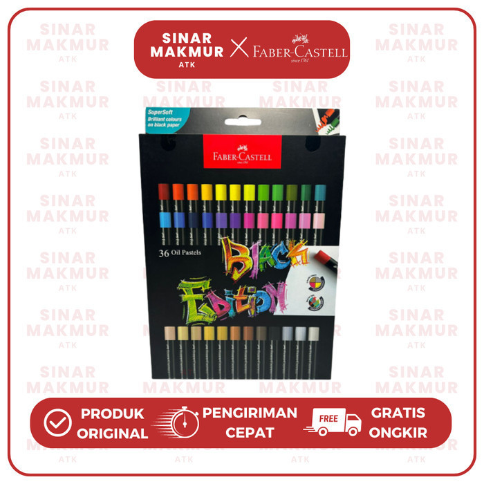 

Crayon/Oil Pastel Black Edition Series Faber Castell 36 Warna (Set)