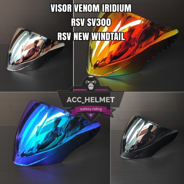 VISOR RSV SV300 / FLAT VISOR IRIDIUM HELM RSV SV300 / KACA HELM RSV SV 300 | NORISK