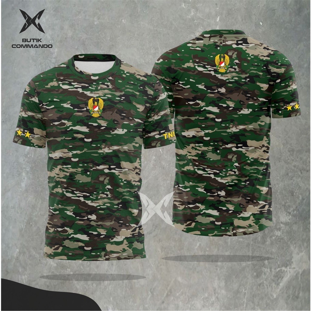VF56KH Kaos Kasad Terbaru / Jersey Kasad Baru / Kaos PDL TNI AD Baru / Kaos TNI Multicam / Kaos Lore