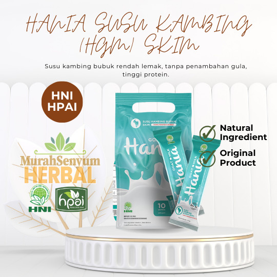 

READY STOCK MURAHSENYUM HANIA SUSU KAMBING (HGM) SKIM HNI HPAI ORIGINAL