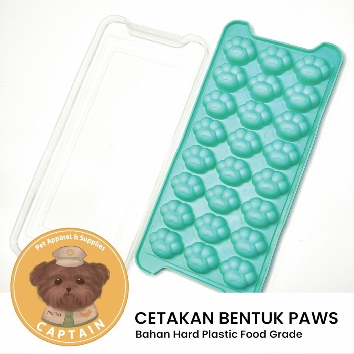 

TERJUAL CETAKAN PAW ES BATU PUDDING MOLD BENTUK PAWS ANJING KUCING - Hijau isi 24