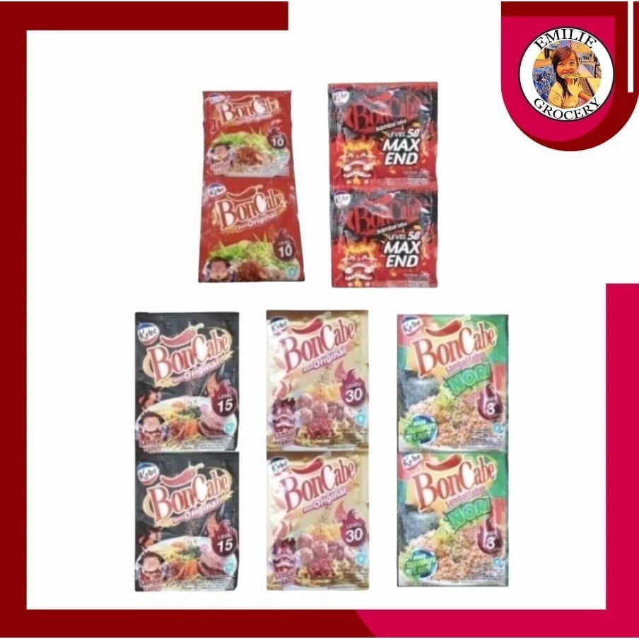 

Boncabe Bon Cabe Sachet Max End Renceng Level 50 30 15 10 12 Sachet Pcs 12Pcs