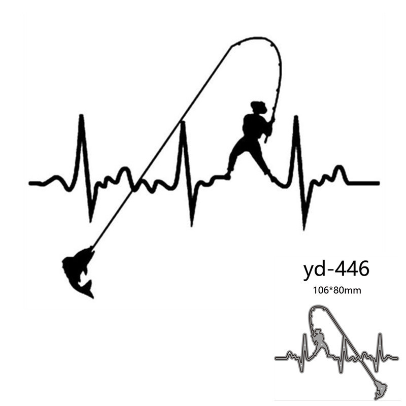 

Metal Cutting Dies Cut Mold Fishing Decoration Scrapbook Paper Craft Knife Mould Blade Punch Stencils