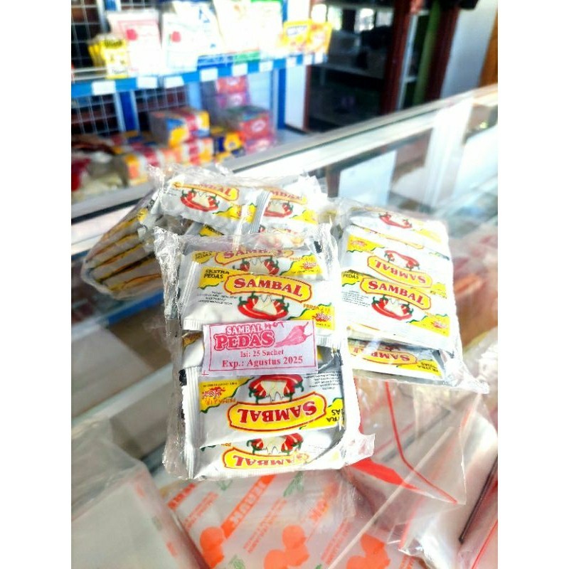 

Saos Sambal Sachet Ekstra Pedas Saus Kentucky Saos Snack isi 25sachet